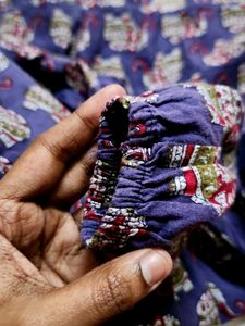 Purple Elephant Print Kurta