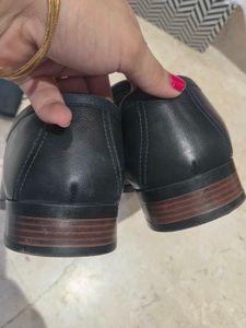 Rosso Brunello Black Leather Loafers