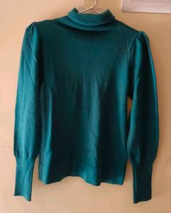 Teal Turtleneck Sweater