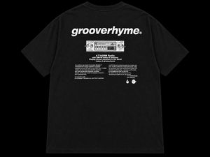 Grooverhyme Black Radio Graphic T-Shirt