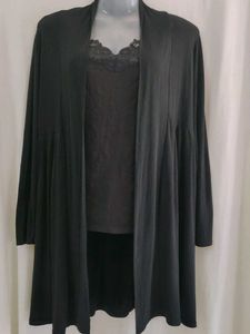 Chic Black Longline Cardigan
