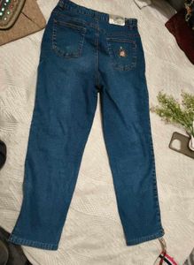 Very Beautiful Embroidery Jeans With Purse