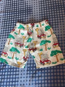Cute Safari Print Shorts Set