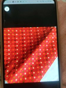 Beautiful Red Saree with Polka Dots