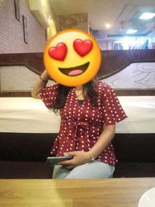 Polka Dot Tie Front Top