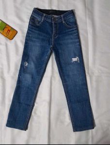 Stylish Blue Ripped Jeans