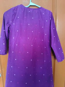 Navratri Beautiful Purple Bandhani Kurta Set