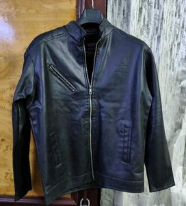 Men's Black Faux Leather Jacket