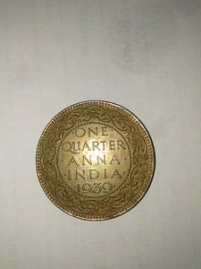One Quarter Anna 1939 ( GEORGE VI KING)