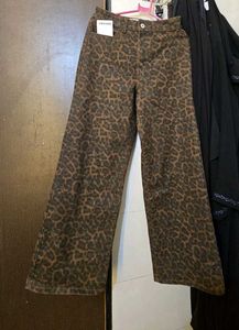 Bershka New cheetah print denim Jeans.