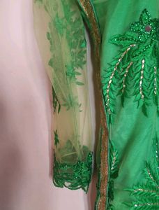 Emerald Green Embroidered Kurta Set