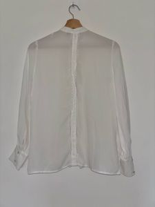 Elegant White Broderie Anglaise Blouse