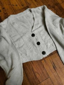 Winter Cozy Cable Knit Cropped Cardigan