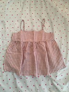 Cute Gingham Spaghetti Strap Top