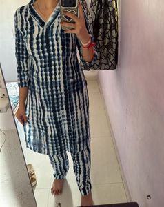 Stylish Indigo Tie-Dye Kurta Set