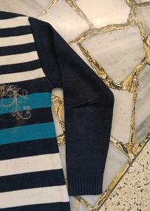 Striped Zip-Up Sweater