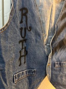 Vintage Custom Painted "Ruth" Denim Vest