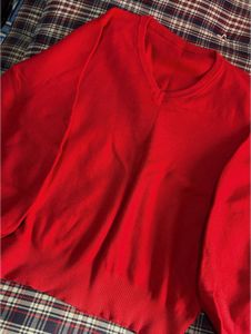 V-Neck Red Sweater