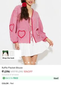 Ruffle Placket Blouse 💗✨