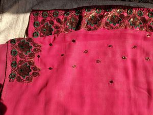 Blush Pink Colour Sequence Saree
