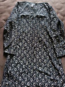 Mini Black Dress With Shimmer Work