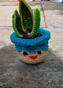Crocheted Plant Pot Decor