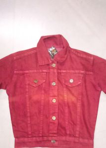 Red Denim Jacket Buy1Get 1 Free