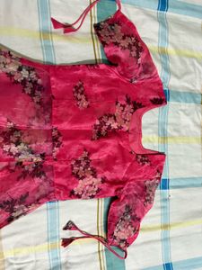 Stunning Pink Floral kurti