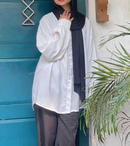 Oversized White Button-Up Shirt