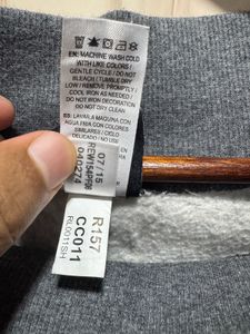 Reebok Grey Straight Fit Fleeced Track Pants