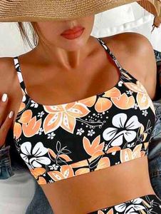 SHEIN Vibrant Floral Bikini top