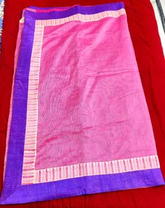 Embroidered Pink &amp; Purple Kota Doriya Saree 🌸💜