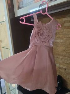 Beautiful Pink Party Dress with Flower Detail