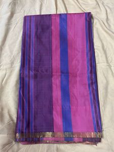 Vibrant Striped Pure Silk Saree