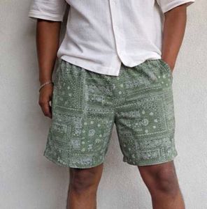 Green printed comfy shorts