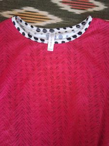 Vibrant Pink Chevron Pattern Top