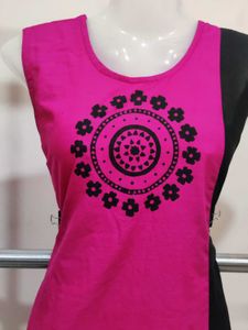 Stylish Pink &amp; Black Kurta