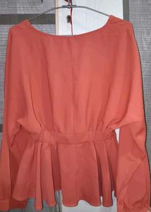 Chic Peplum Button-Up Top