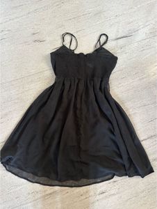 Chic Black Spaghetti Strap Mini Dress