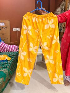Yellow Floral Print Kurta Set
