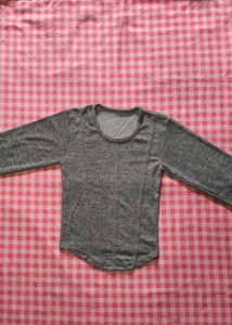 grey corset top long sleeves
