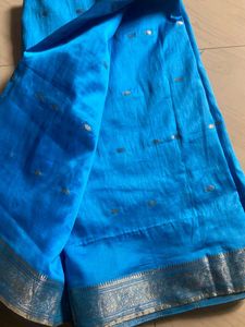Elegant Blue Silk Saree