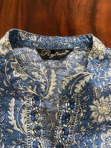 Bohemian Blue Floral Tunic Top