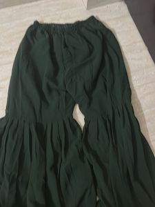 Green  Frock-Style Top &amp; Sharara