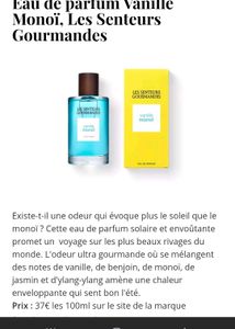 Les Senteurs Gourmands Vanille Monoi Perfume