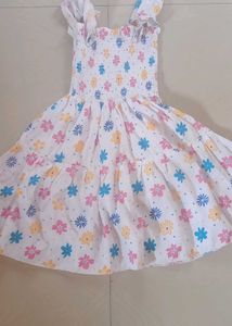 Cute Floral Print Cotton Dress