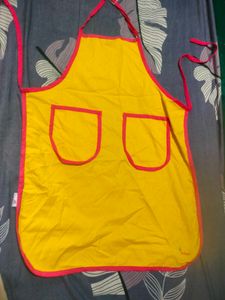 Bright Yellow Apron with Pockets