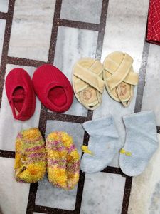 Adorable Baby Booties &amp; Socks Set