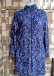 Heart Print Robe long sweater