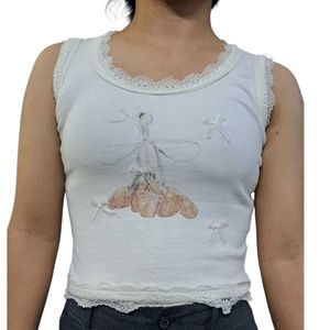 Cute Croissant Graphic Tank Top